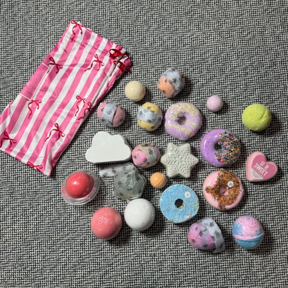 20pc Bath Bomb Multiple Brands & Shapes Set With Bag Mixed Scents